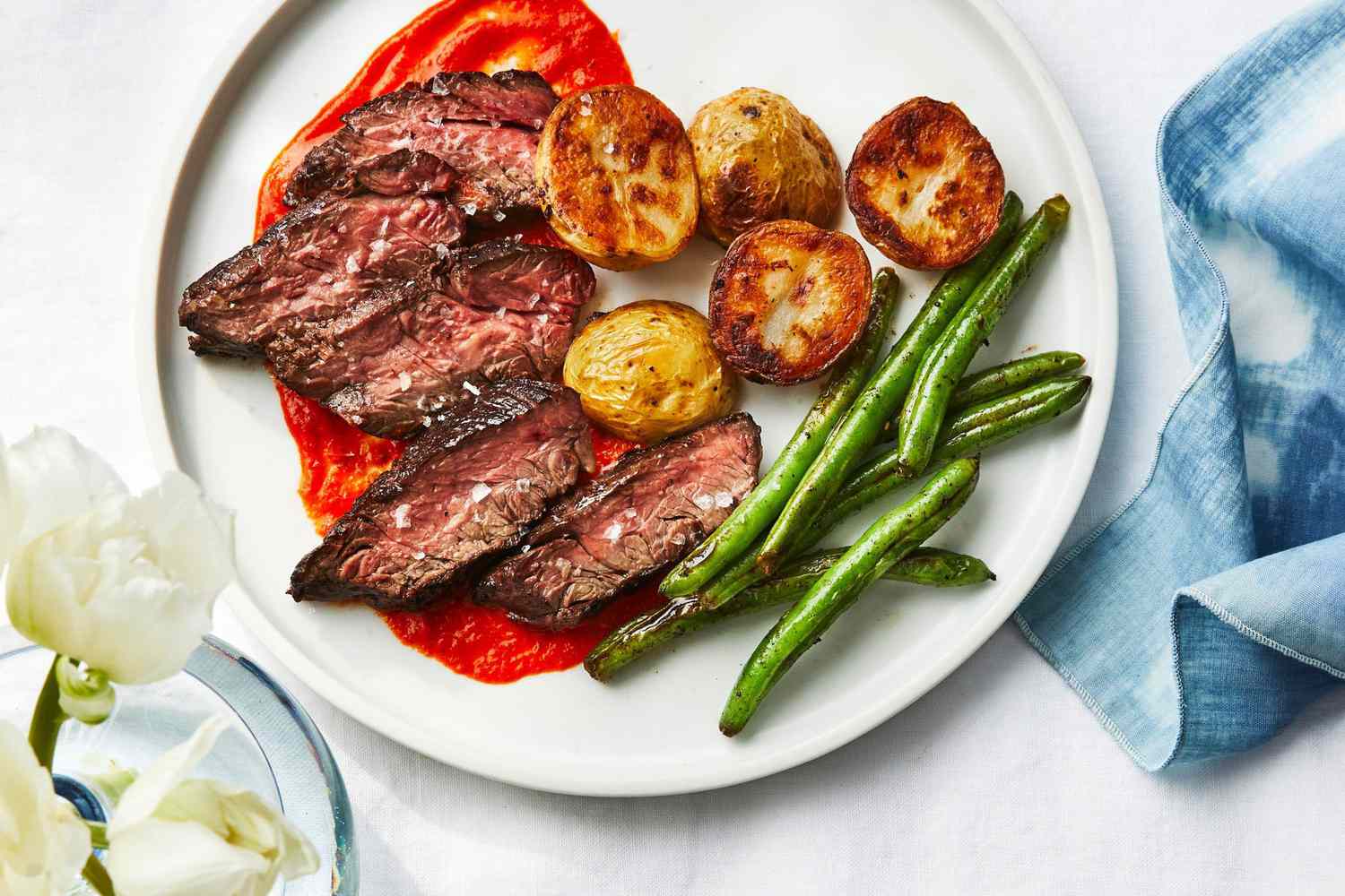 steak-dinner-ideas-hanger-steak-with-roasted-red-pepper-sauce-recipe-0722DIN