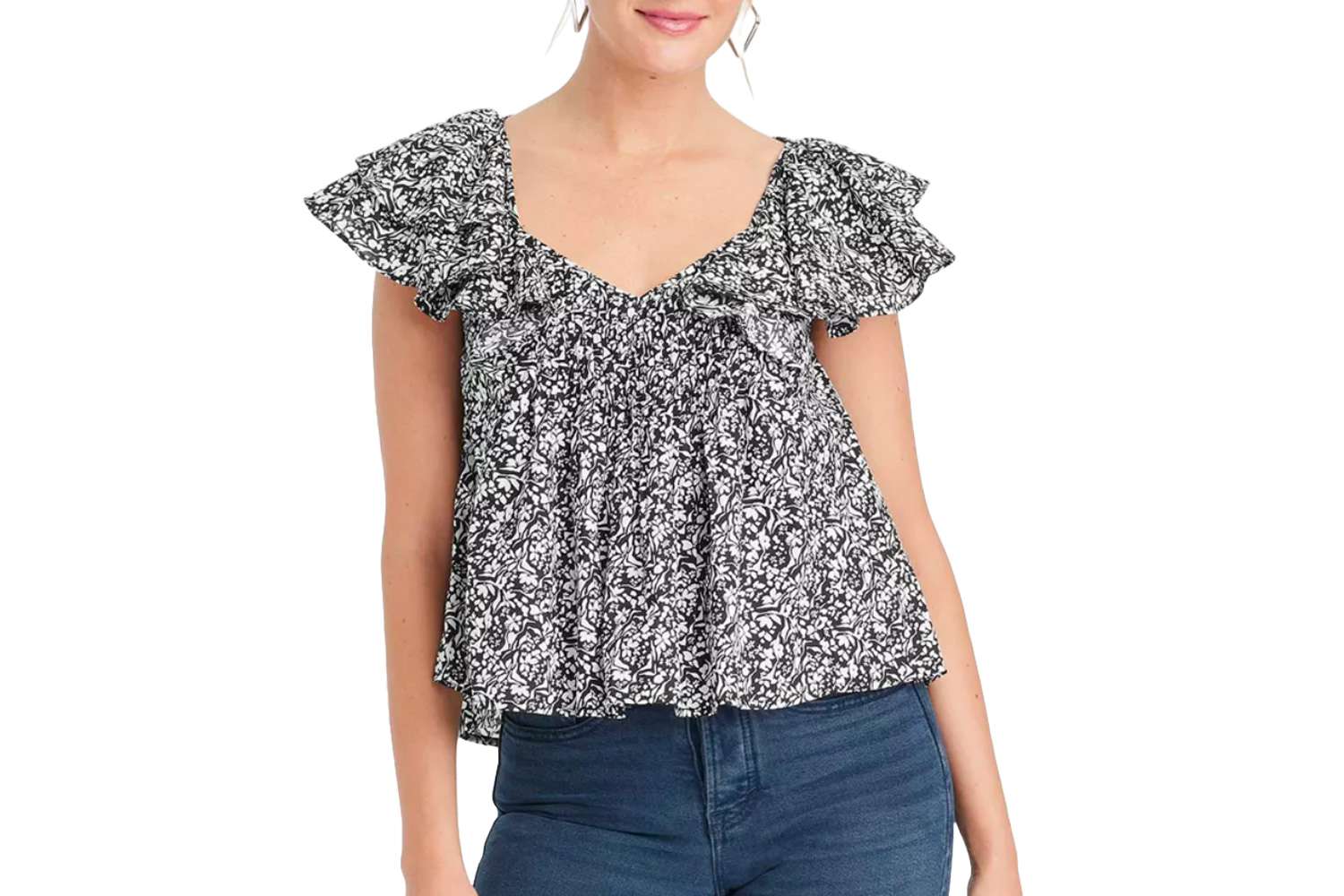 Ruffle Short Sleeve Blouse - Universal Thread