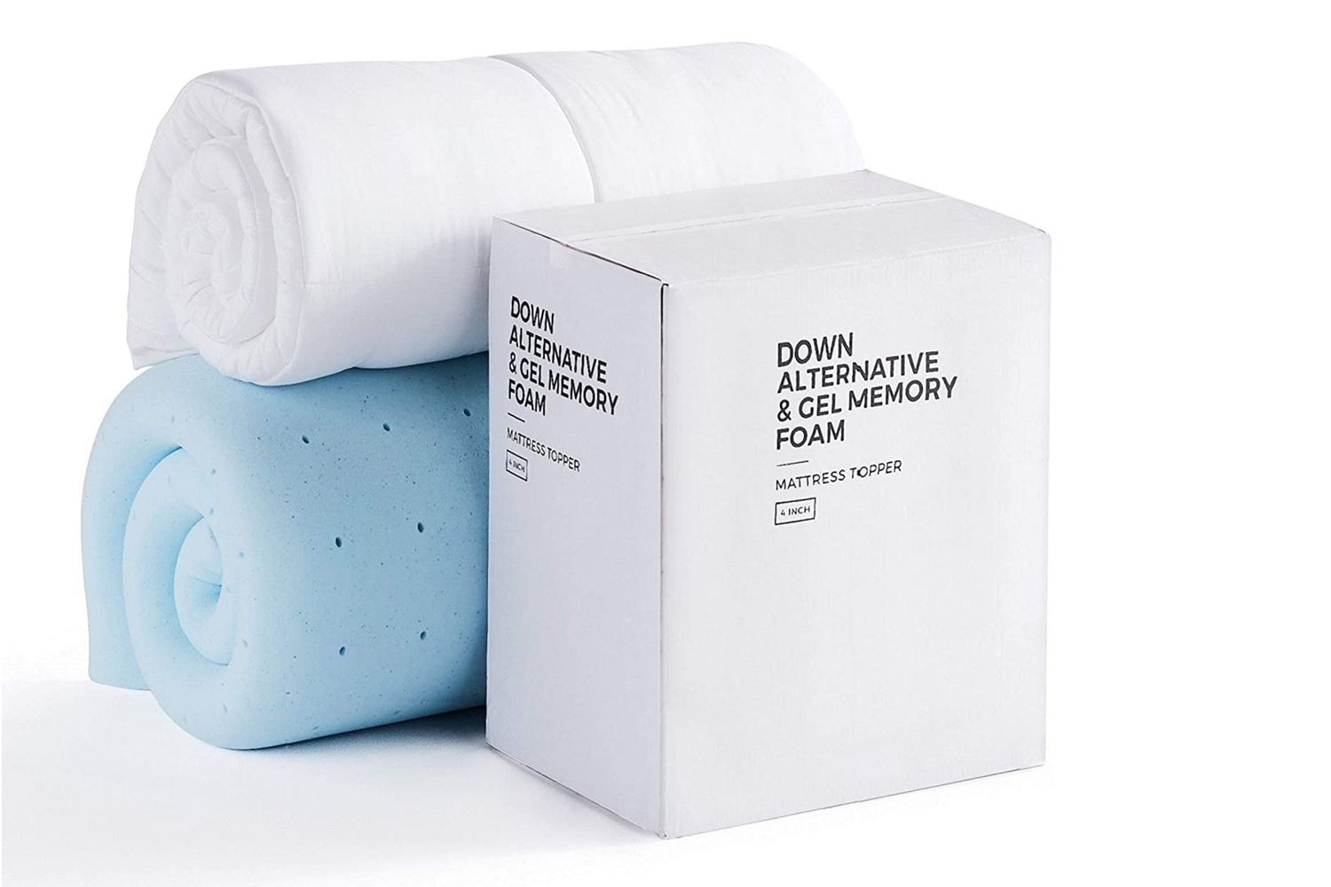 Amazon LUCID Down Alternative and Gel Memory Foam Mattress Topper